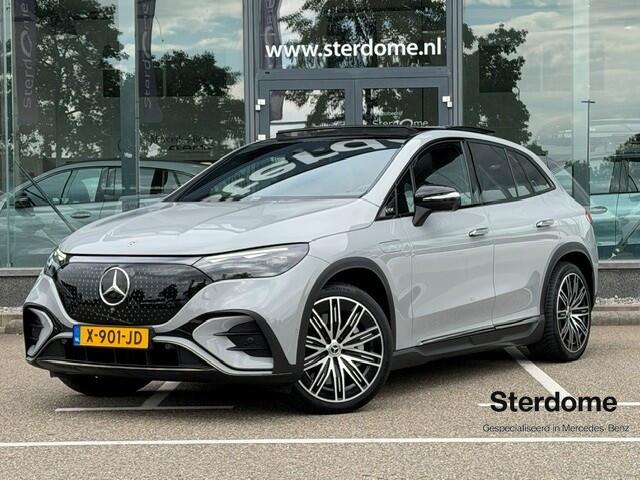 Mercedes-Benz EQE SUV 350 4Matic AMG Line 91 kWh l Airmatic l Achteras besturing l Distronic l Panoramadak l Memory l 360 gr Camera l Burmester l Multibeam LED l Keyless Go MBUX l Night pakket l Augmented Reality l MANUFACTUR ALPINE GRAU l Modeljaar '24 l Cat. prijs 116.250,-