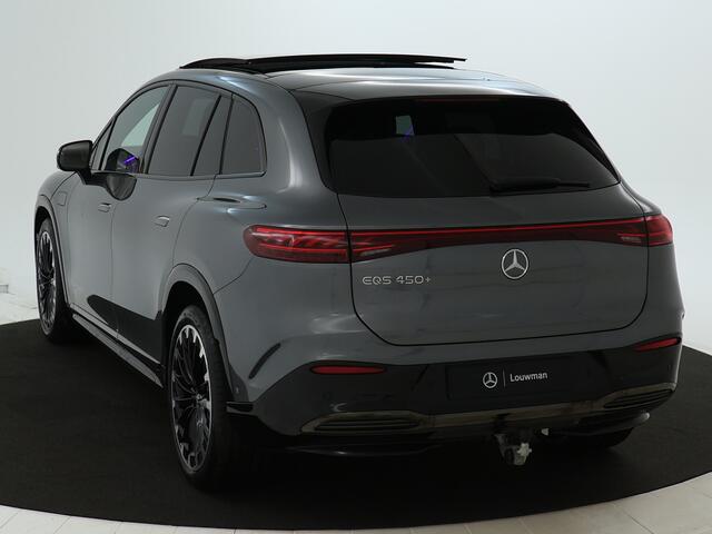 Mercedes-Benz EQS SUV 450+ AMG Line 118 kWh | Trekhaak met Aanhangwagenassistent | Nightpakket | Premium pakket | Parkeerpakket met 360°-camera | Rijassistentiepakket Plus | EASY PACK achterklep | Memorypakket | Achterasbesturing tot 10° |