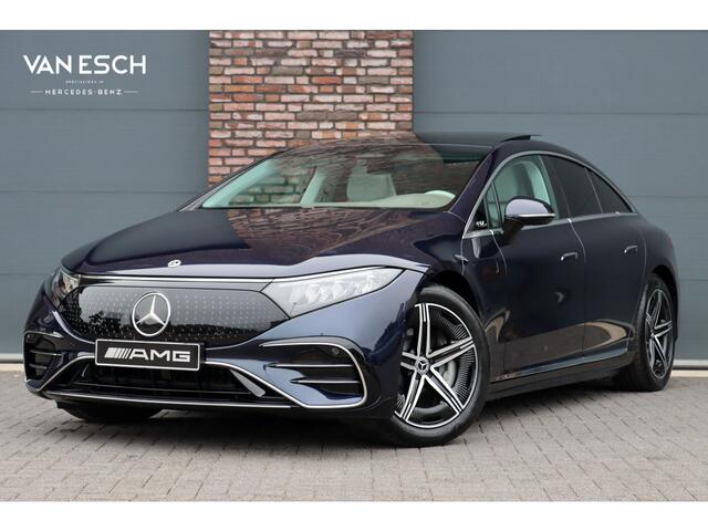 Mercedes-Benz EQS 450+ AMG Line 118 kWh | Hyperscreen | Luchtvering | Achterasbesturing | Distronic | Burmester | Memory | Keyless Go | Warmtepomp | Elek. Zitplaatsen Achter |