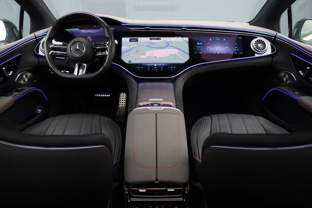 Mercedes-Benz EQS 500 4MATIC AMG Line 108 kWh | Luchtvering | Achterasbesturing | Distronic+ | Memory | Nekverwarming | Massage | Entertainment Achter+ | Verwarmd Stuurwiel | HUD | Burmester | Panoramadak | Digital Light |