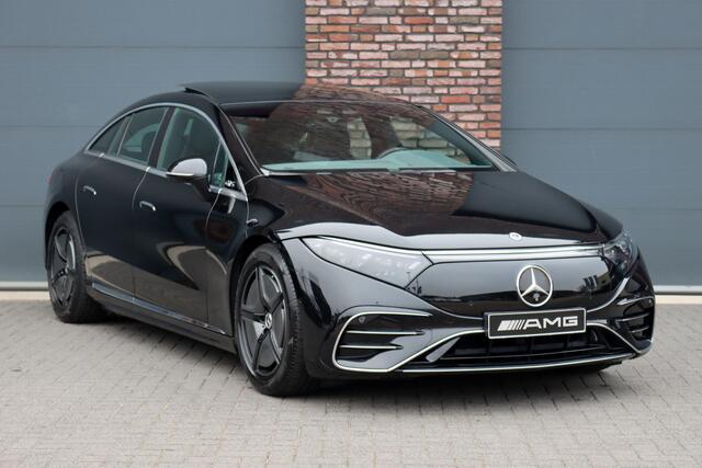 Mercedes-Benz EQS 500 4MATIC AMG Line 108 kWh | Luchtvering | Achterasbesturing | Distronic+ | Memory | Nekverwarming | Massage | Entertainment Achter+ | Verwarmd Stuurwiel | HUD | Burmester | Panoramadak | Digital Light |