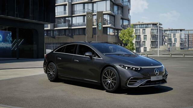 Mercedes-Benz EQS 580 4MATIC AMG Line 108 kWh | Luchtvering | Achterasbesturing | Head Up | 360 graden camera | Stoelventilatie | Memory |