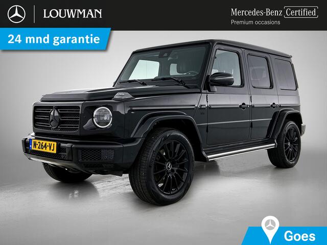 Mercedes-Benz G-KLASSE 500 Trekhaak | AMG Line | Night Pakket | Schuif-Kanteldak | Distronic | Treeplanken van rvs links en rechts. Inclusief 24 maanden Mercedes-Benz Certified garantie voor Europa.