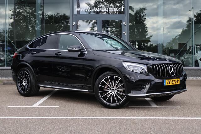 Mercedes-Benz GLC-KLASSE Coupé 250 4MATIC l AMG l Burmerster l Comand l Wegklapbare trekhaak l LED adaptief l Sfeerverlichting l Memory pakket voor bestuurdersstoel l KEYLESS GO l Parkeer pakket l Stoelverwarming l Elektr. bedienbare achterklep l Airconditioning l Regensensor l