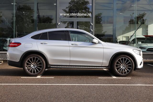 Mercedes-Benz GLC-KLASSE Coupé 250 4MATIC AMG Premium Plus l Schuif- Kanteldak l DISTRONIC l Memoy pakket l 360 gr Camera lStoelverwarming l LEDER l Burmester l LED l Sfeerverlichting l Alarm klasse 3 l Elektrisch bedienbare achterklep l Spiegel pakket l Dodehoek assitent l