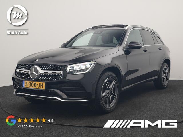 Mercedes-Benz GLC-KLASSE 300e 4MATIC Business Solution AMG 320pk Dealer O.H. | Trekhaak Afn. | Panodak | Camera | Alcantara Sportstoelen Verwarmd | Sfeerverlichting | Apple Carplay | Cruise Control | Navigatie | DAB | 19"L.M | Plug In Hybrid |