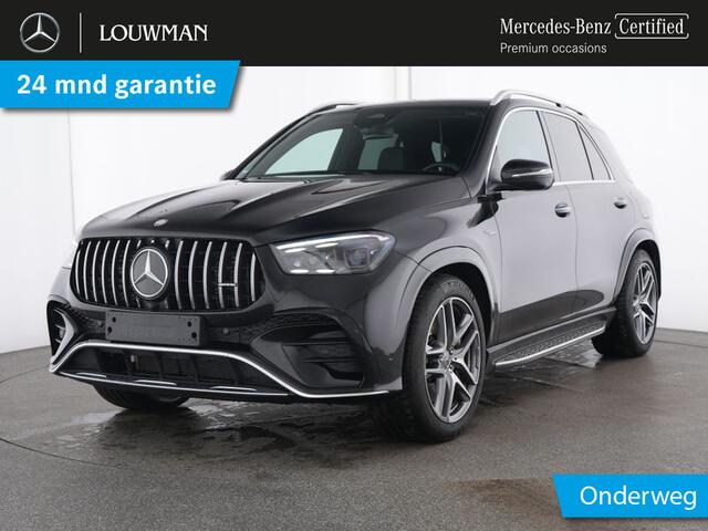 Mercedes-Benz GLE-KLASSE AMG 53 Hybrid 4MATIC+ Trekhaak | Panorama Schuif-Kanteldak | Burmester® | 21 Inch AMG Velgen | Distronic | Memory Voorstoelen | 360°-Camera. Inclusief 24 maanden MB Certified garantie voor Europa.