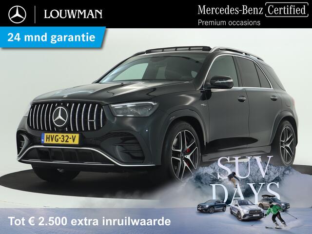 Mercedes-Benz GLE-KLASSE Mercedes-AMG 53 Hybrid 4MATIC+ | Airmatic | Trekhaak | Panoramadak | Rijassistentie Pack | Burmester® audio | Head up Display | Memory | 360 gr Camera | Inclusief 24 maanden Mercedes-Benz Certified garantie voor Europa.