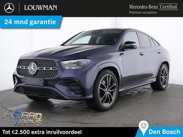 Mercedes-Benz GLE-KLASSE Coupé 400 e 4MATIC AMG Plug-In Hybride | Night Pakket | Airmatic luchtvering | Distronic | AC en DC Laden | Trekhaak | Panorama Schuif-Kanteldak | 22 Inch AMG Velgen. Inclusief 24 maanden MB Certified garantie voor Europa.