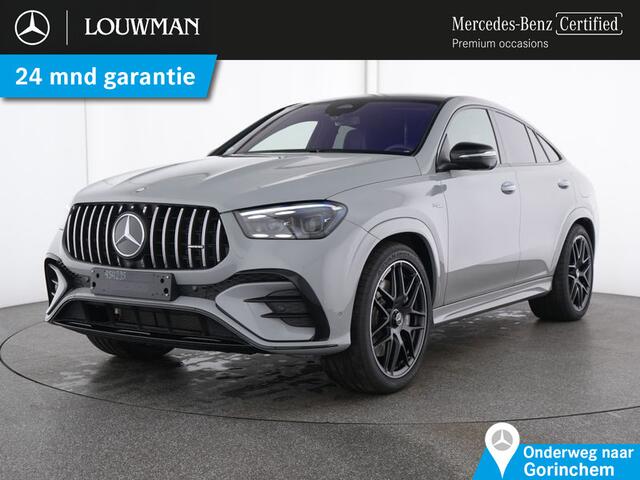 Mercedes-Benz GLE-KLASSE Coupé AMG 53 Hybrid 4MATIC+ Premium Plus Trekhaak | Alarm Klasse 3 | 22 AMG velgen | AC en DC Laden | Panorama Schuif-Kanteldak | Distronic. Inclusief 24 maanden Mercedes-Benz Certified garantie voor Europa.