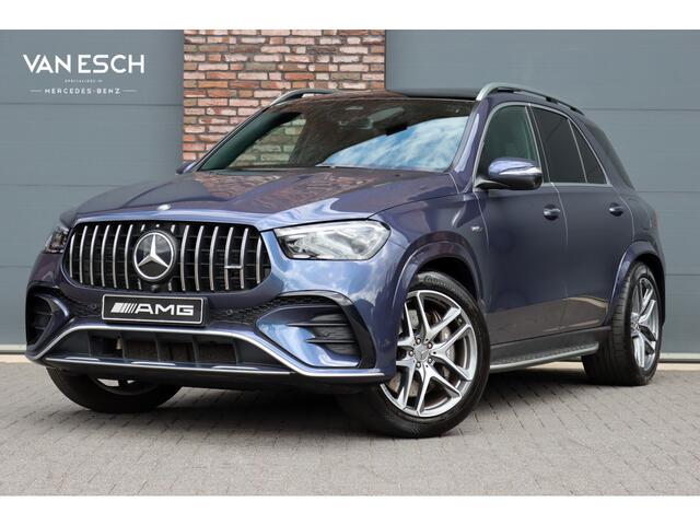 Mercedes-Benz GLE-KLASSE AMG 53 Hybrid 4MATIC+ | Luchtvering | Comfortpakket+ Achter | MBUX Tablet | Panoramadak | Trekhaak | Burmester | Memory | Surround Camera | HUD | Keyless Go | Nappa Leder | Augmented Reality |
