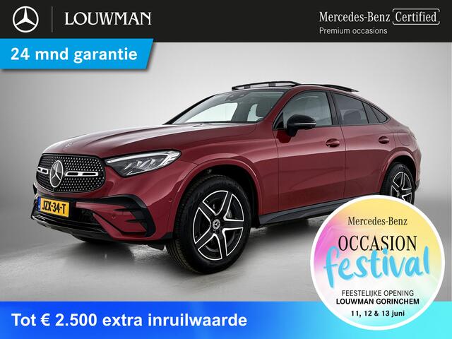 Mercedes-Benz Glc Coupé 300 e 4MATIC AMG Nightpakket | Panoramadak | Trekhaak | Rijassistentiepack / Distronic | 360° Camera | Stuur en Stoelverwarming | Inclusief 24 maanden Mercedes-Benz Certified garantie voor Europa.