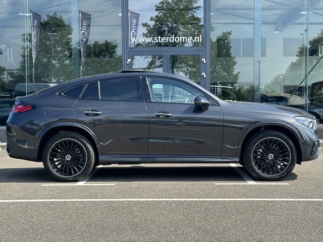 Mercedes-Benz Glc Coupé 400e 4MATIC AMG Line l Panoramadak l MBUX l Niveau regeling l Multibeam LED l Rij- assistentie pakket met Distronic l Keyless l Zwart Leder l Memory pakket l Burmester l Sfeerverlichting l THERMOTRONIC l Smartphone integratie pakket l Night pakket l Alarm
