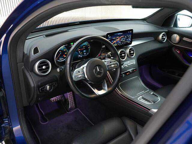 Mercedes-Benz Glc Coupé 300e 319pk 4MATIC AMG-Line |63 AMG bumpers|21"AMG velgen|kleppen systeem|schuif/kantel|Burmester|leder|Apple Carplay|360 camera|adaptive cruise control|blind spot|
