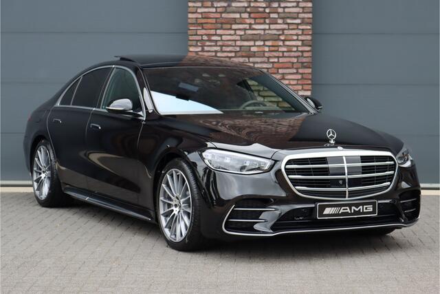 Mercedes-Benz S-KLASSE 450 4MATIC Premium AMG Line Aut9 | Luchtvering | Distronic+ | 3D-Display | Memory | HUD | Nappa Leder | Stoelventilatie | Panoramadak | Massage | Rijassistentiepakket+ | Digital Light |