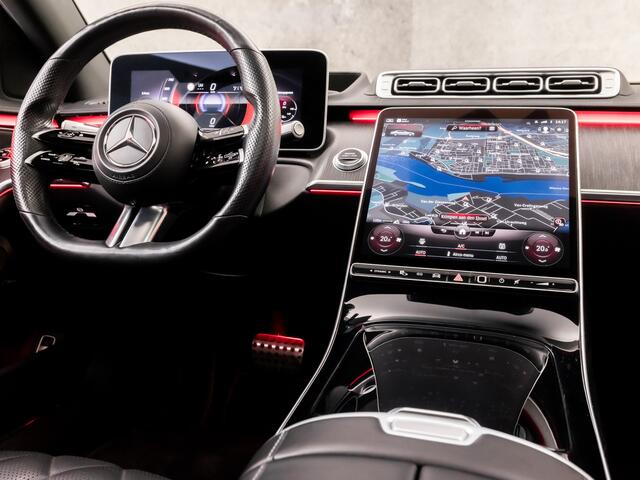 Mercedes-Benz S-KLASSE 580 e Lang AMG Line 517Pk (FULL OPTION, PANORAMADAK, ACHTERASBESTURING, HEAD-UP DISPLAY, 3D COCKPIT, BURMESTER AUDIO, CHAUFFEUR PAKKET, DIGITAL LIGHT KOPLAMPEN, NIGHT PAKKET, TABLET ACHTERIN, DEALER ONDERHOUDEN,