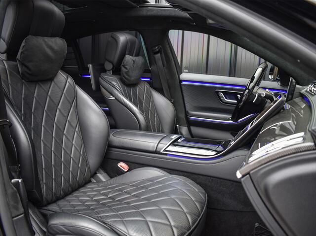 Mercedes-Benz S-KLASSE 500 4MATIC LANG AMG-LINE | DISTRONIC | HEAD-UP | BURMESTER | PANORAMADAK | AMBIANCE INTERIEUR | COMFORT SEATS | SOFT-CLOSE | FULL-LED | MEMORY SEATS |