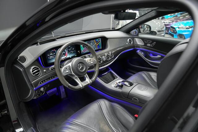 Mercedes-Benz S-KLASSE 63 AMG 612pk 4Matic+ Lang Premium Plus |Burmester High end|panoramadak|luchtvering|keramische remmen|sportuitlaat|HUD|elek. stoelen met massage|sfeerverlichting|Apple Carplay|stoelverwarming en ventilatie|