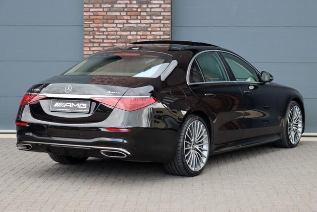 Mercedes-Benz S-KLASSE 580 e 4MATIC AMG Line Aut9 | Drive Pilot | Airmatic | Achterasbesturing | Chauffeurspakket | Entertainmentsysteem Achter | MBUX Tablet | Zonweringspakket | Burmester | HUD | Verwarmd Stuurwiel | Massage | Koelbox | 3D-Di