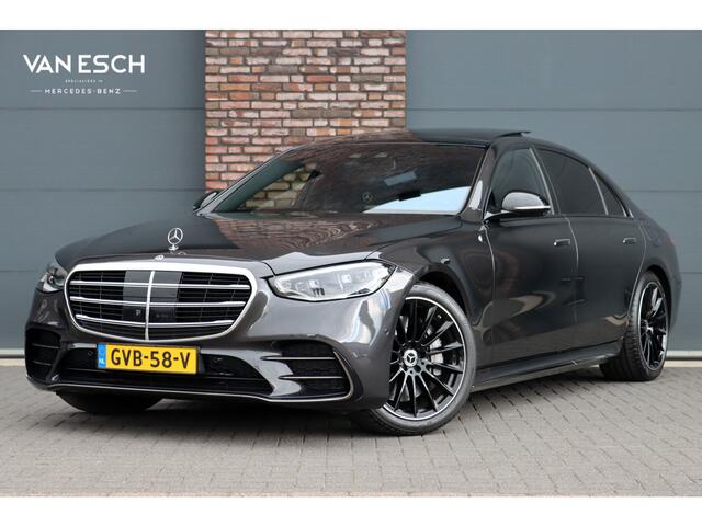 Mercedes-Benz S-KLASSE 580 e 4MATIC Lang AMG Line Aut9 | Airmatic | Chauffeurspakket | Koelbox | Massage V+A | MBUX Tablet | Burmester High End | Vlakkenverwarming | Zonweringspakket | Luchtreinigingspakket |