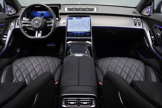Mercedes-Benz S-KLASSE 580 e 4MATIC Lang AMG Line Aut9 | Airmatic | Chauffeurspakket | Koelbox | Massage V+A | MBUX Tablet | Burmester High End | Vlakkenverwarming | Zonweringspakket | Luchtreinigingspakket |