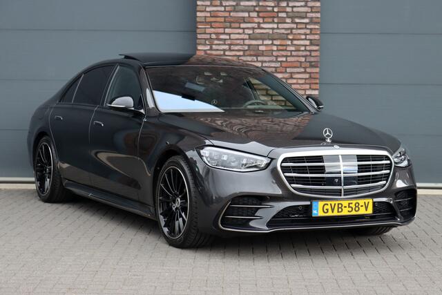 Mercedes-Benz S-KLASSE 580 e 4MATIC Lang AMG Line Aut9 | Airmatic | Chauffeurspakket | Koelbox | Massage V+A | MBUX Tablet | Burmester High End | Vlakkenverwarming | Zonweringspakket | Luchtreinigingspakket |