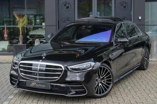 Mercedes-Benz S-KLASSE S580e Lang AMG 510pk Panoramadak *BTW* 4-wielsturing Leder exclusief Burmester 21" LMV