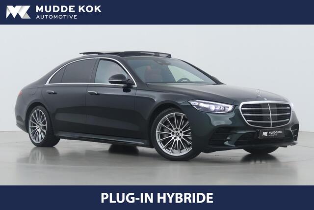 Mercedes-Benz S-KLASSE 580 e Lang AMG Line | Emerald Green | Head-Up | Panorama/Schuifdak | Burmester Surround Audio | ACC | Luchtvering