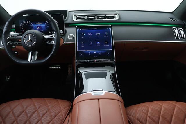 Mercedes-Benz S-KLASSE 580 e Lang AMG Line | Emerald Green | Head-Up | Panorama/Schuifdak | Burmester Surround Audio | ACC | Luchtvering
