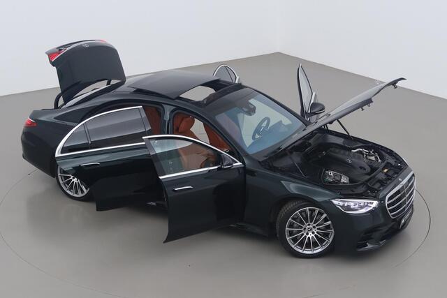 Mercedes-Benz S-KLASSE 580 e Lang AMG Line | Emerald Green | Head-Up | Panorama/Schuifdak | Burmester Surround Audio | ACC | Luchtvering