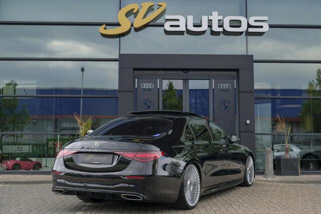 Mercedes-Benz S-KLASSE S580e Lang AMG 510pk Custom Panoramadak *BTW* 4-wielsturing Leder exclusief Burmester 22" LMV LMV