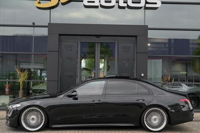 Mercedes-Benz S-KLASSE S580e Lang AMG 510pk Custom Panoramadak *BTW* 4-wielsturing Leder exclusief Burmester 22" LMV LMV