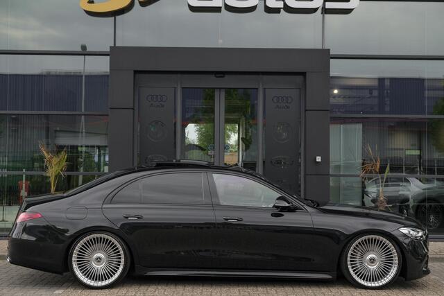 Mercedes-Benz S-KLASSE S580e Lang AMG 510pk Custom Panoramadak *BTW* 4-wielsturing Leder exclusief Burmester 22" LMV LMV
