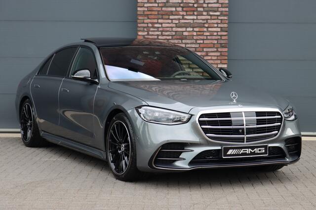 Mercedes-Benz S-KLASSE 580 e 4MATIC Lang AMG Line Aut9 | Airmatic | Carbon | Chauffeurspakket | Achterasbesturing | Augmented HUD | Distronic+ | Burmester | Exclusief Nappa Leder | 3D-Display | Vlakkenverwarming | Zonweringspakket |