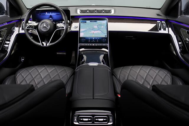 Mercedes-Benz S-KLASSE 500 4MATIC Lang AMG Line Aut9 | Achterasbesturing | Luchtvering | Chauffeurspakket | Zonweringspakket | Distronic+ | Entertainment Achter | Massage | Stoelventilatie | Digital Light | HUD | Verwarmd Stuurwiel |