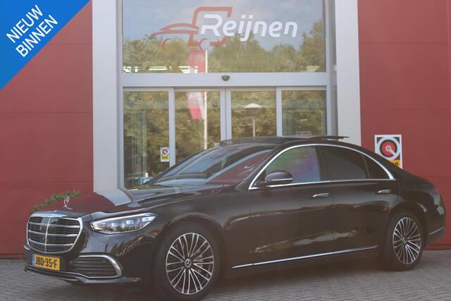 Mercedes-Benz S-KLASSE 580e 4MATIC AMG LINE 510PK | PANORAMISCH SCHUIF / KANTELDAK | 360° CAMERA | BURMESTER PREMIUM AUDIO | NAPPA LEDEREN BEKLEDING | VOORSTOELEN ELEKTRISCH VERSTELBAAR MET GEHEUGEN | VOORSTOELEN EN ACHTERBANK GEVENTILEERD / VERWARMD | MBUX AUGMENT REALITY NAVI