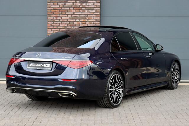 Mercedes-Benz S-KLASSE 580 V8 4MATIC Lang AMG Line | Airmatic | Achterasbesturing | Distronic+ | Standkachel | Burmester | HUD | Zonweringspakket | MBUX Tablet | Exclusief Leder | Digital Light | 3D-Display |