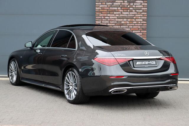 Mercedes-Benz S-KLASSE 450 e Lang AMG Line | Achterasbesturing | Luchtvering | Chauffeurspakket | Distronic+ | Burmester | Nekverwarming | Stoelventilatie | Massage | MBUX Tablet | 3D-Display | HUD |