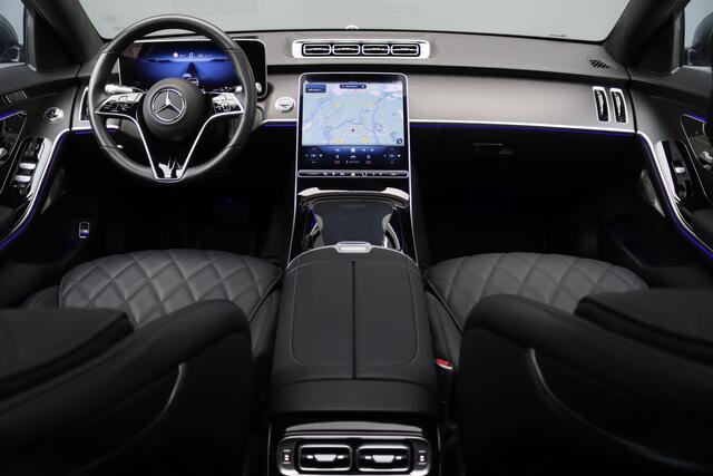 Mercedes-Benz S-KLASSE 580 e 4MATIC Lang | Luchtvering | Achterasbesturing | Distronic+ | Chauffeurspakket | Stoelventilatie | Massage | Stoelventilatie V+A | HUD | Exclusiefpakket | Zonweringpakket | Vlakkenverwarming |