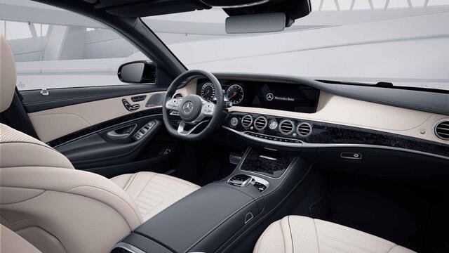 Mercedes-Benz S-KLASSE 560 4Matic Lang Premium Plus | Burmester | Beige leer | Executive pakket | Entertainment achter | AMG | Panoramadak |
