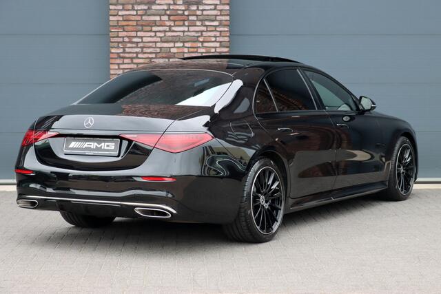 Mercedes-Benz S-KLASSE 580 e 4MATIC Lang AMG Line | Airmatic | Distronic+ | Chauffeurspakket | Memory | Stoelventilatie V+A | Burmester | Soft-Close | Digital Light | Vlakkenverwarming | HUD | Zonweringspakket |