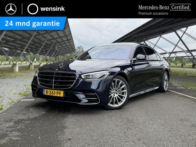 Mercedes-Benz S-KLASSE 580 e 4MATIC Lang AMG Line | Panoramadak | Achterasbesturing | Burmester | Head-up display | Digital light | Rijassistentiepakket | Nappaleder |