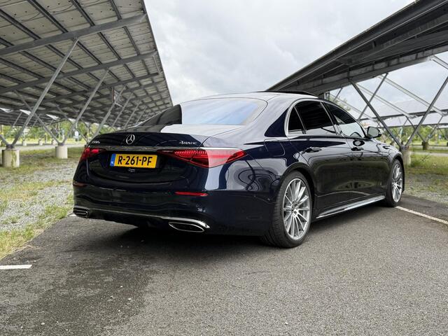 Mercedes-Benz S-KLASSE 580 e 4MATIC Lang AMG Line | Panoramadak | Achterasbesturing | Burmester | Head-up display | Digital light | Rijassistentiepakket | Nappaleder |