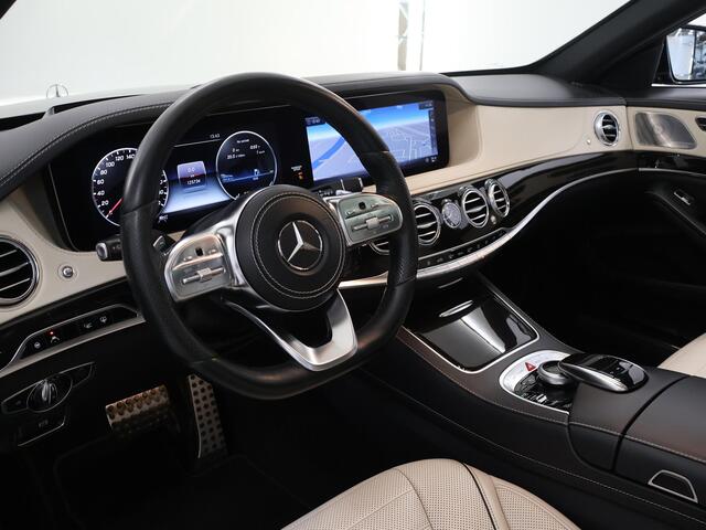 Mercedes-Benz S-KLASSE 560 4Matic Lang Premium Plus | Burmester | Beige leer | Executive pakket | Entertainment achter | AMG | Panoramadak |