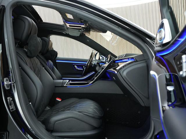 Mercedes-Benz S-KLASSE 580 e 510pk 4MATIC Lang AMG Line |BTW|Burmester 4D|chauffeurs pakket|pano|massage|head-up|360 camera|memory|Apple Carplay|stoelverkoeling en verwarming|21" LMV|