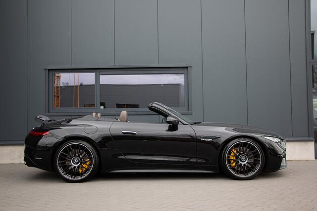 Mercedes-Benz SL-KLASSE 63 AMG 4MATIC+ | BTW | ACC | 360 Cam | Burmester 3D | Manufaktur Designo Nappa | Massage | Dynamic+ | Lift | Achterasbesturing | Track Pace | Airscarf | Carbon | Head Up | Keyless | Led | Ambiance | 21"| 585PK | Roadster |