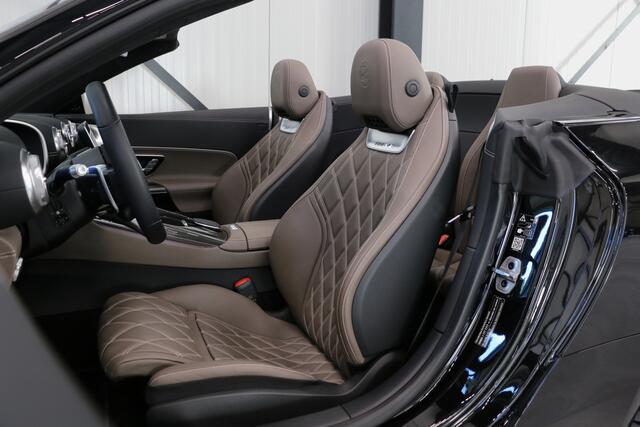 Mercedes-Benz SL-KLASSE 63 AMG 4MATIC+ | BTW | ACC | 360 Cam | Burmester 3D | Manufaktur Designo Nappa | Massage | Dynamic+ | Lift | Achterasbesturing | Track Pace | Airscarf | Carbon | Head Up | Keyless | Led | Ambiance | 21"| 585PK | Roadster |