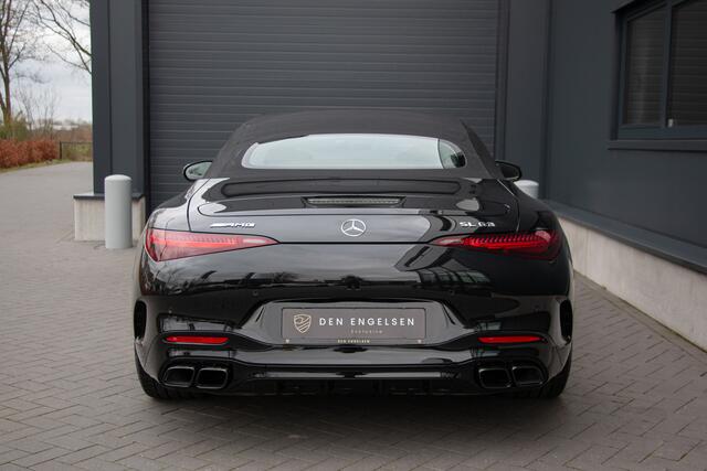 Mercedes-Benz SL-KLASSE 63 AMG 4MATIC+ | BTW | ACC | 360 Cam | Burmester 3D | Manufaktur Designo Nappa | Massage | Dynamic+ | Lift | Achterasbesturing | Track Pace | Airscarf | Carbon | Head Up | Keyless | Led | Ambiance | 21"| 585PK | Roadster |