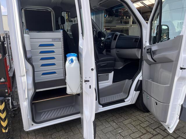 Mercedes-Benz SPRINTER 516 2.2 CDI 432 Kipper Laadkraan Palfinger Airco Knijper Rotator Trekhaak 2000 kg 2-Persoons Airco Kastinrichting 1e eigenaar ex gemeente Autolaadkraan Open laadbak Kieper Pick-up p-up Euro 6