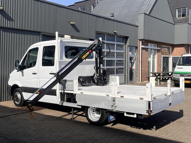 Mercedes-Benz SPRINTER 514 CDI 140pk DC Laadkraan Hiab 017T Airco Trekhaak 3500kg Open laadbak Euro 6 Pick-up 1e eigenaar Dubbele cabine Bakwagen Autolaadkraan Kraan